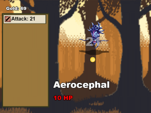 Aerocephal enemy with Attack 21 as an upgrade