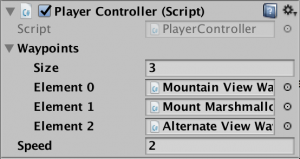 Player Waypoint array