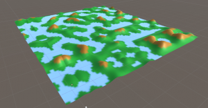 Large level map with terrain generation applied