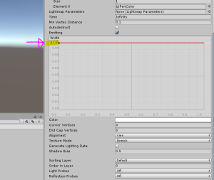 Width option in Trail Renderer component for Unity