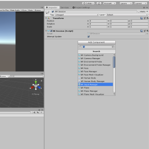AR Input Manager component selected in Unity Inspector