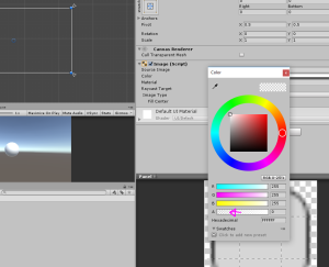 Unity Color window with Alpha adjusted