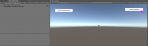 Unity Game view with button on right selected