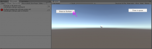 Unity Game view with button on left selected