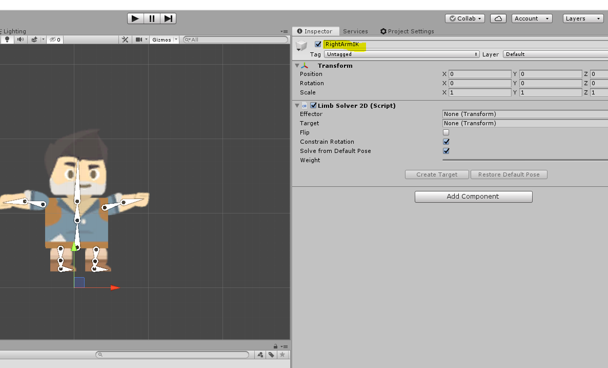Limb Solver 2D Component in Unity
