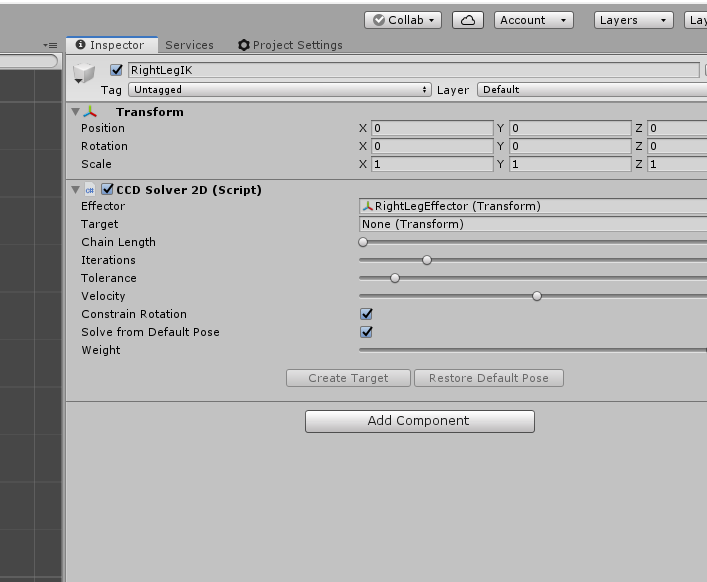 CCD Solver 2D Component in Unity