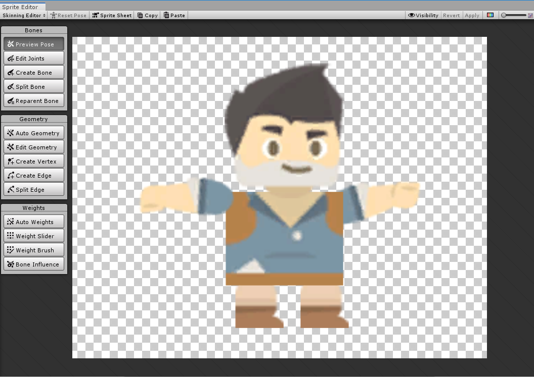 Adventurer character put together in Unity