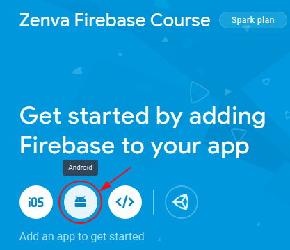 Firebase course connection setup to Android