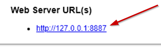 Chrome Web Server URL address