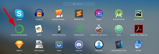 Anaconda-Navigator icon on desktop