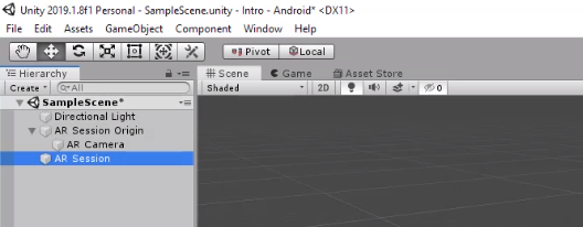 Unity AR Session created in Hierarchy