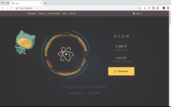 Atom website