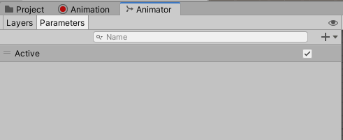 The "Active" boolean in the Unity Animator