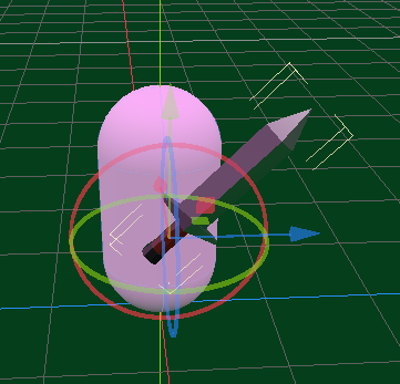 Player capsule with sword in Godot