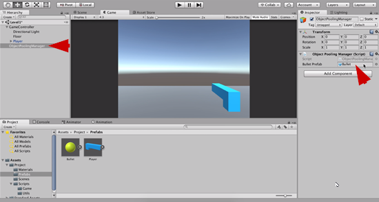 Unity object pooling script adding to Inspector object