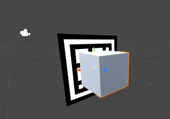 Cube added to Unity EasyAR project