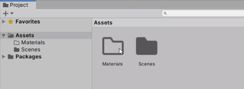 Materials folder in Unity Assets