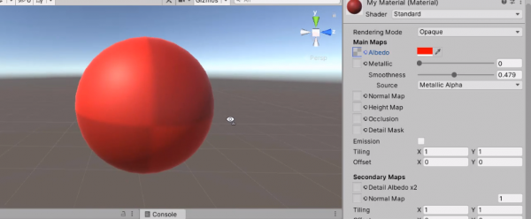 Unity material with checkerboard texture added