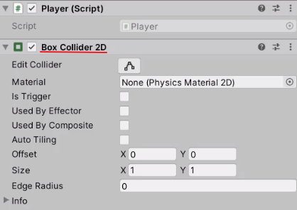 Box Collider 2D as seen in Unity Inspector