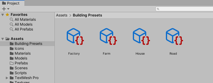 Building Presets as Scriptable Objects in Unity