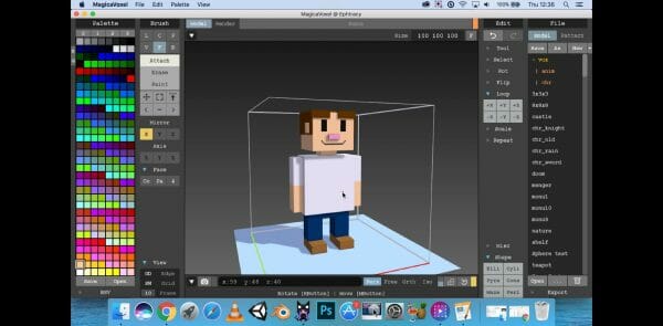 Voxel model of a generic 3D character