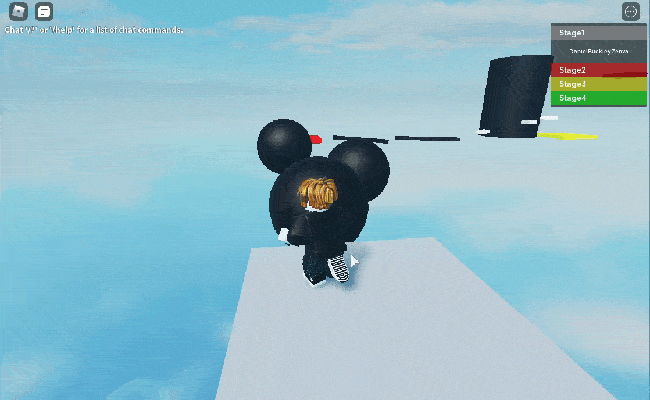 Gif demonstration of a Roblox obstacle course