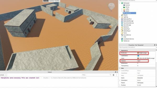 Roblox Properties Window for Compound Level
