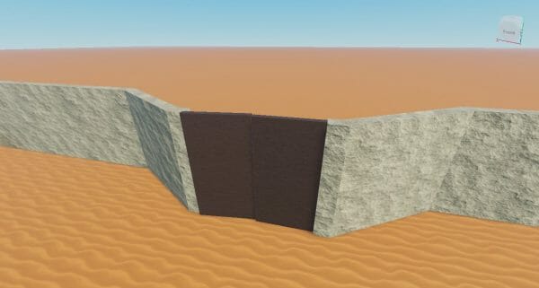 Door object added to Roblox compound FPS level