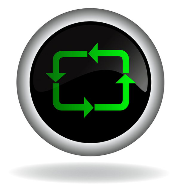 Icon with recycling image