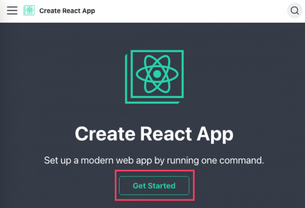 Banner for Create-React-App Website Home Page