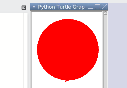 Filled in circle for Python Turtle project