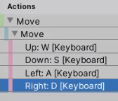 Basic move actions for the Unity Input System