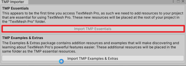 Importing a TextMeshPro in Unity