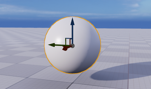 Sphere object in Unreal Engine's scene
