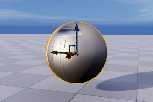 Texture applied to our Sphere in Unreal Engine