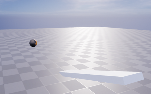 Sphere relation to the Ground object in Unreal Engine