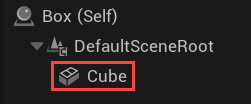 Adding a Cube to our Box blueprint