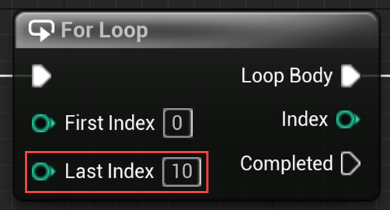 Changing "Last Index" back to 10