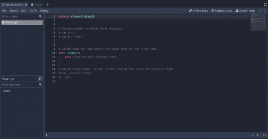 Script interface in Godot
