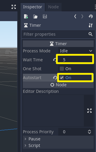 Setting up the Timer in Godot