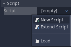 Creating a new script for the Tiles node in Godot