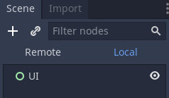 Renaming the node to "UI"