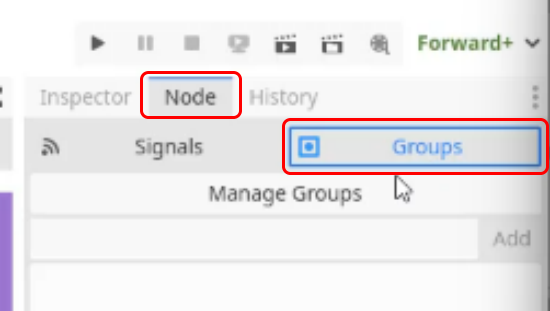 Player Node Groups section