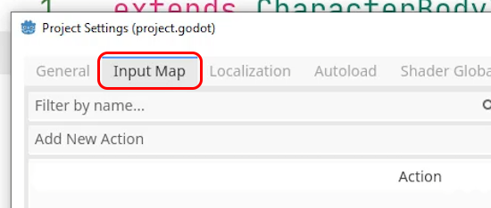 Input Map tab