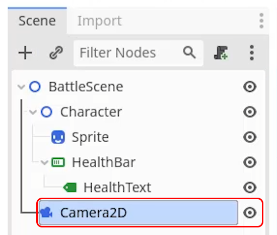 Camera2D node