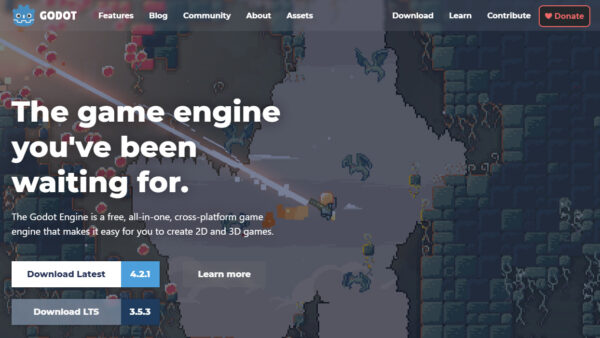 Godot website home page