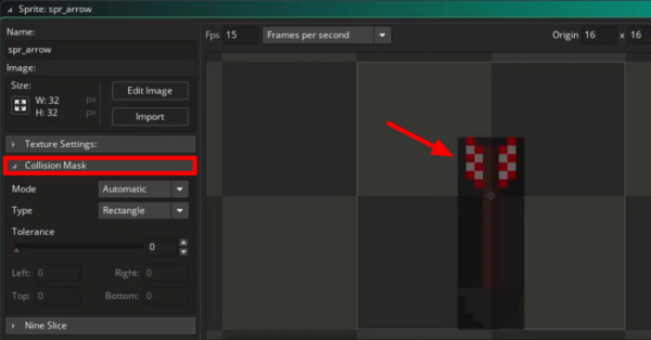 Collision Mask for a Sprite in GameMaker