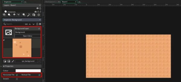 Applying the Background Sprite to the Entire Room in GameMaker