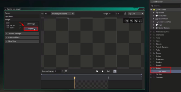 Creating a Sprite in GameMaker