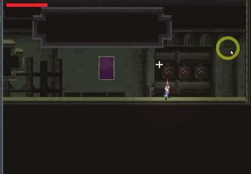 Godot Metroidvania combat scene with the player aiming upward.